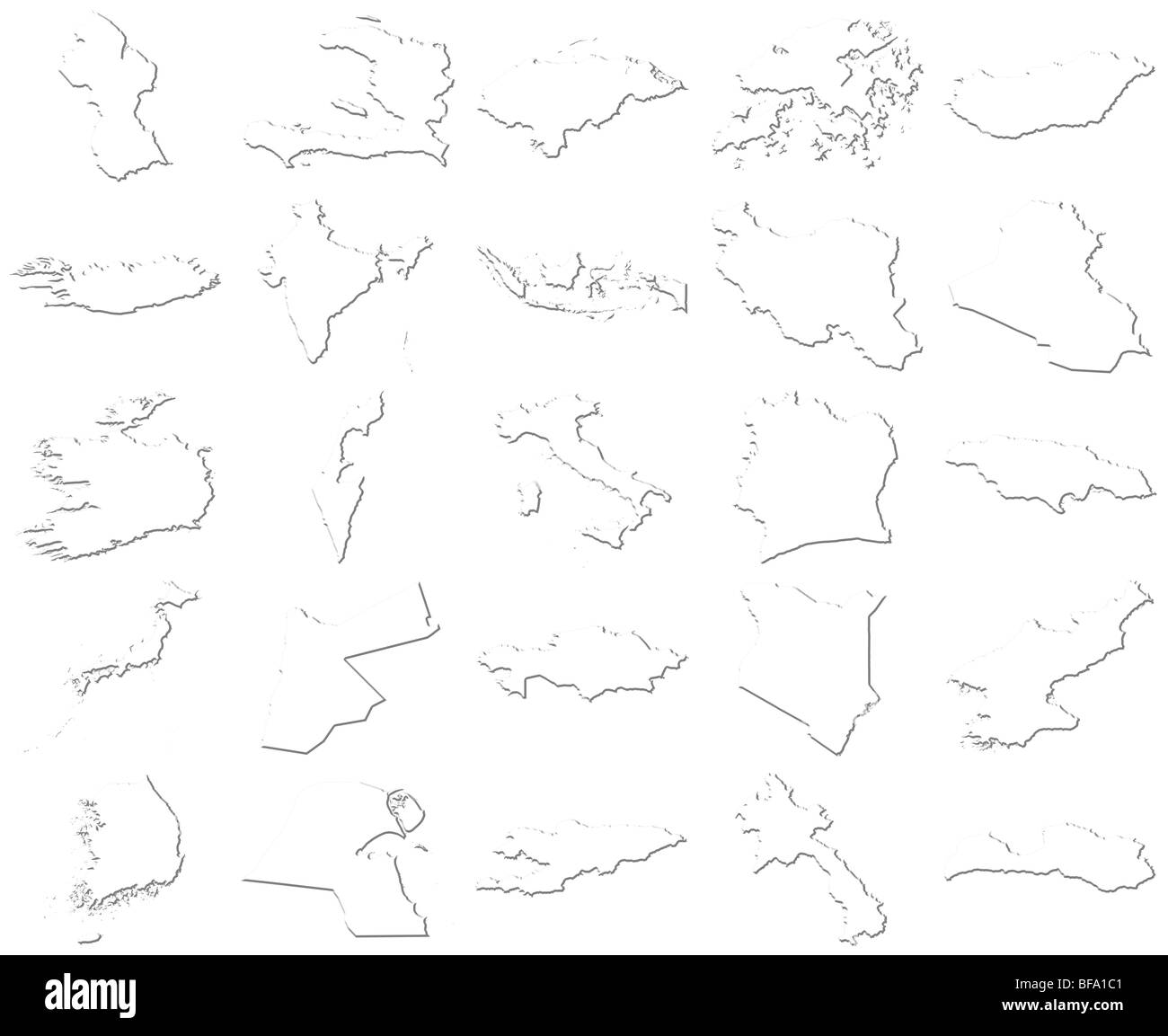 Guyana-Latvia 3D Mappe bianco Foto Stock