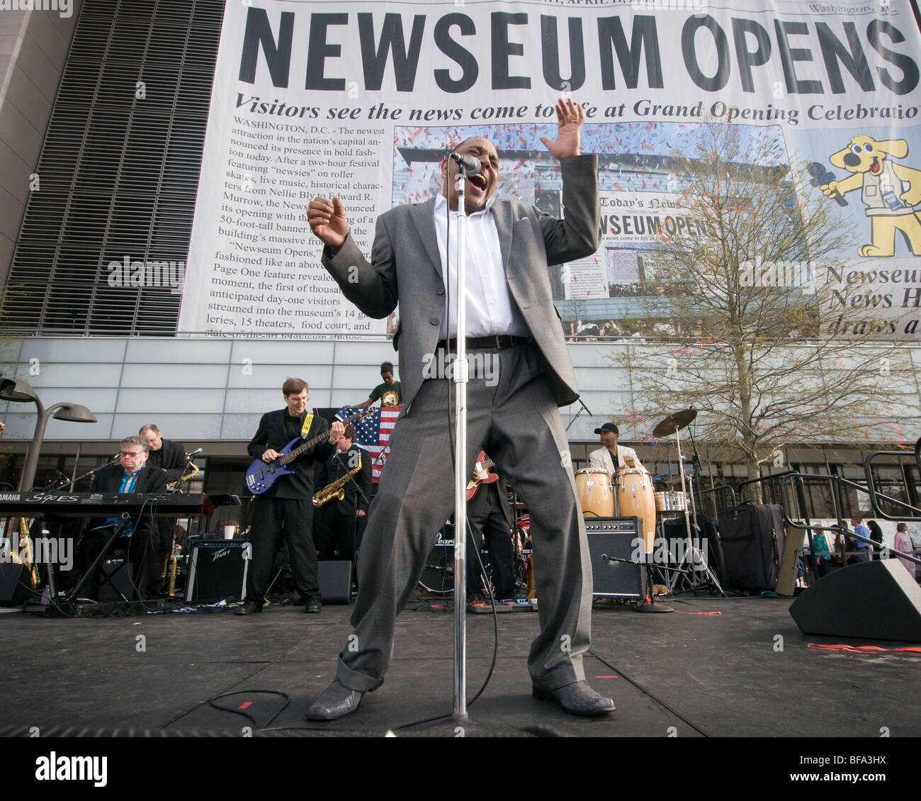 Newseum inaugurazione in Washington DC Foto Stock
