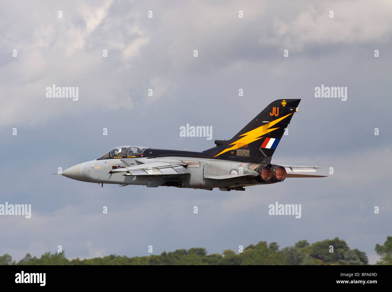 ZE734 Royal Air Force Panavia Tornado F3 jet fighter decollare da Fairford Foto Stock