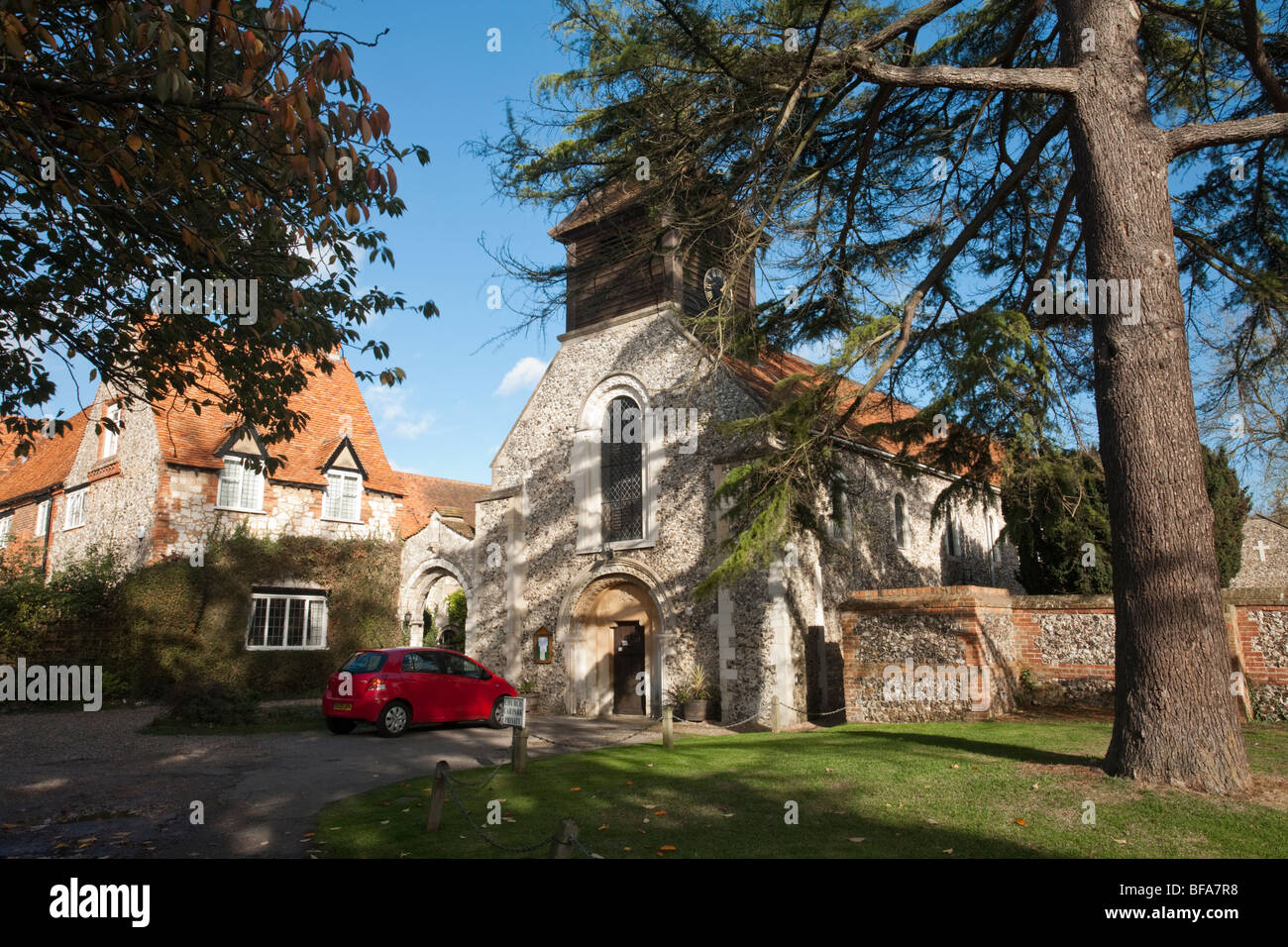 Chiesa di Santa Maria in Berkshire Upcross villaggio di Hurley, Regno Unito Foto Stock