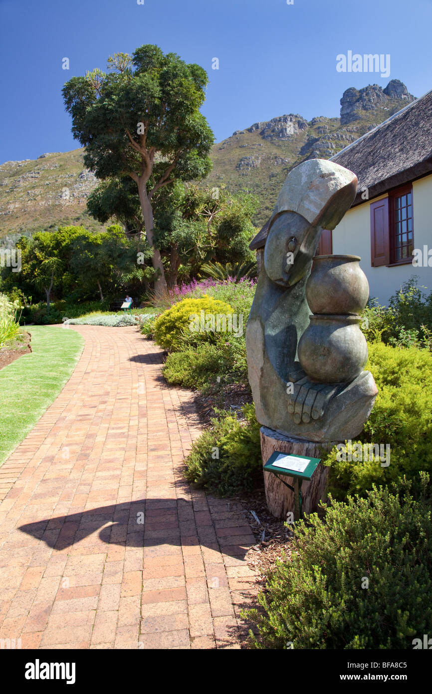 Una statua di Kirstenbosch National Botanical Gardens Cape Town, Sud Africa Foto Stock