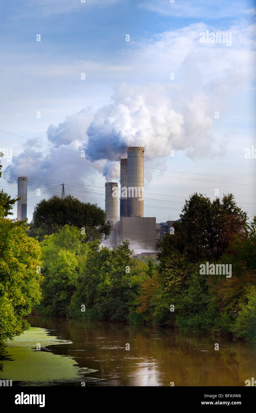 Kohlekraftwerk Frimmersdorf an der Erft, Foto Stock