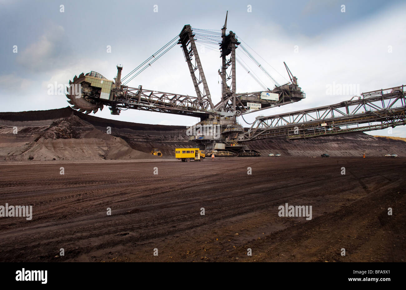 In Kohletagebau Garzweiler der von der RWE betrieben wird, Foto Stock