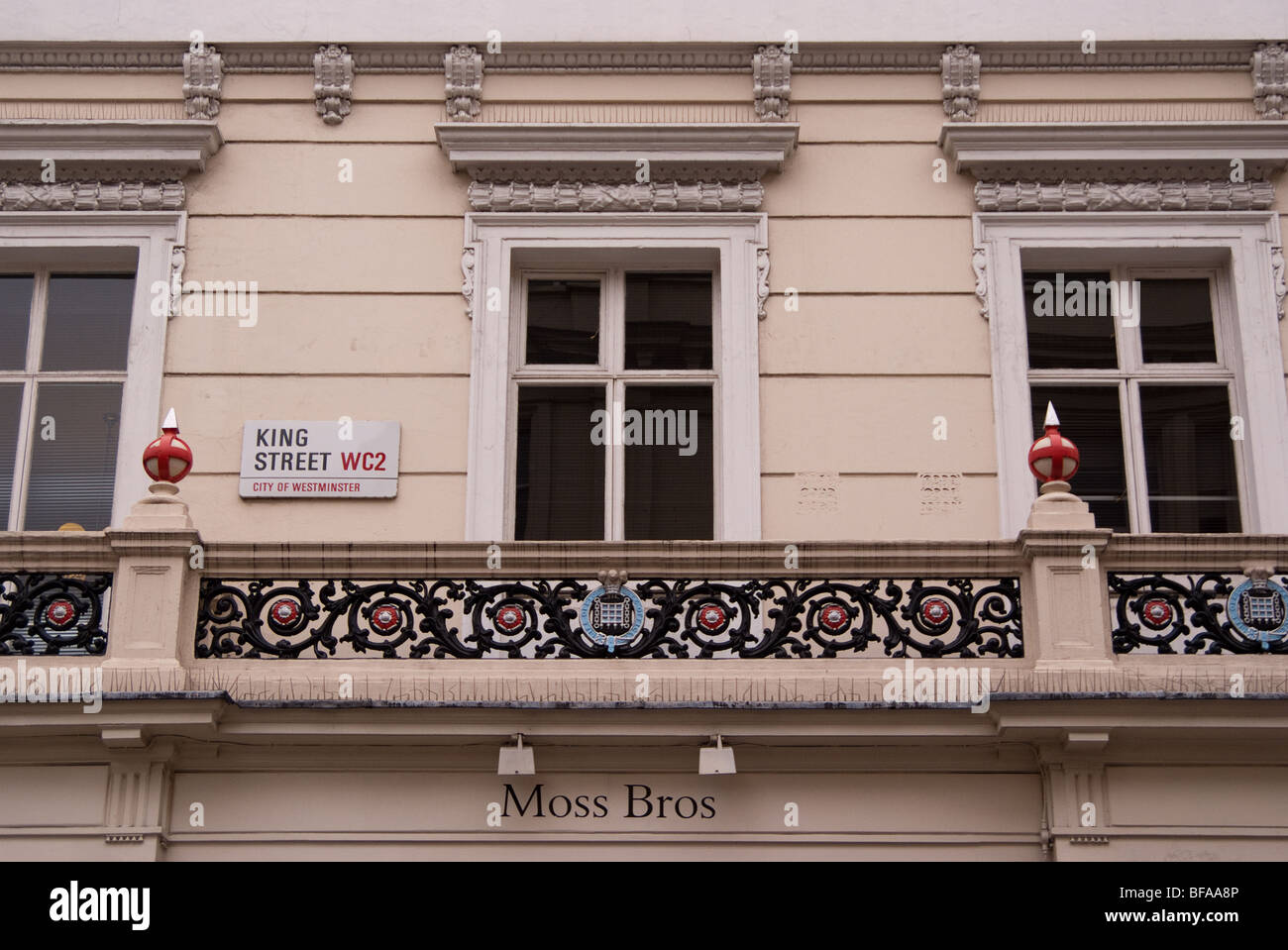 Casa storica della vita Ufficio su King Street, a Londra in Covent garden area. Foto Stock