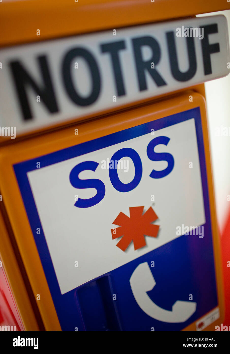 Telefono di emergenza . Foto Stock