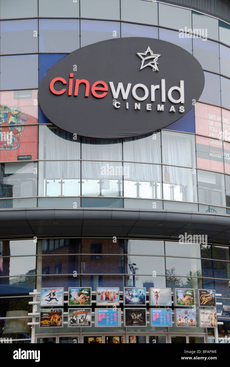 Esterno del Cinema Cineworld in Broad Street, Birmingham, West Midlands, England, Regno Unito Foto Stock