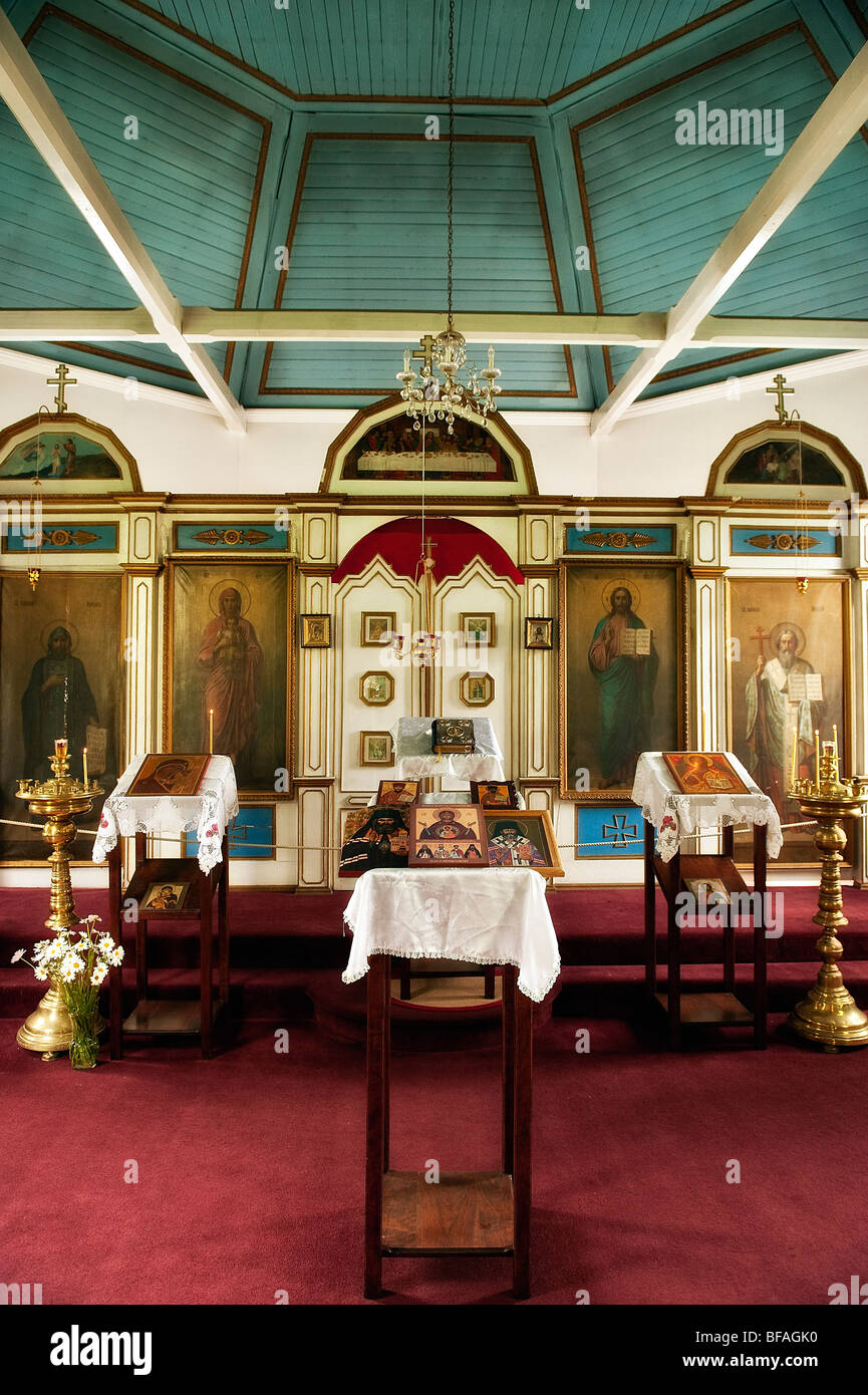 St Nicholas Chiesa ortodossa russa, juneau, Alaska, Stati Uniti d'America, Foto Stock