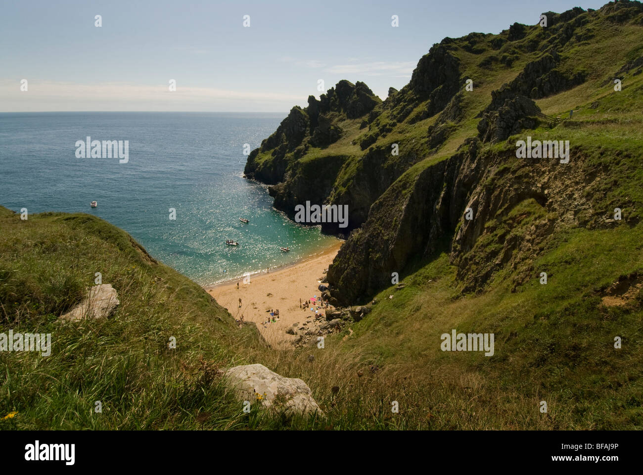 Maceley Cove, Sud prosciutti, Devon, Inghilterra, Regno Unito Foto Stock