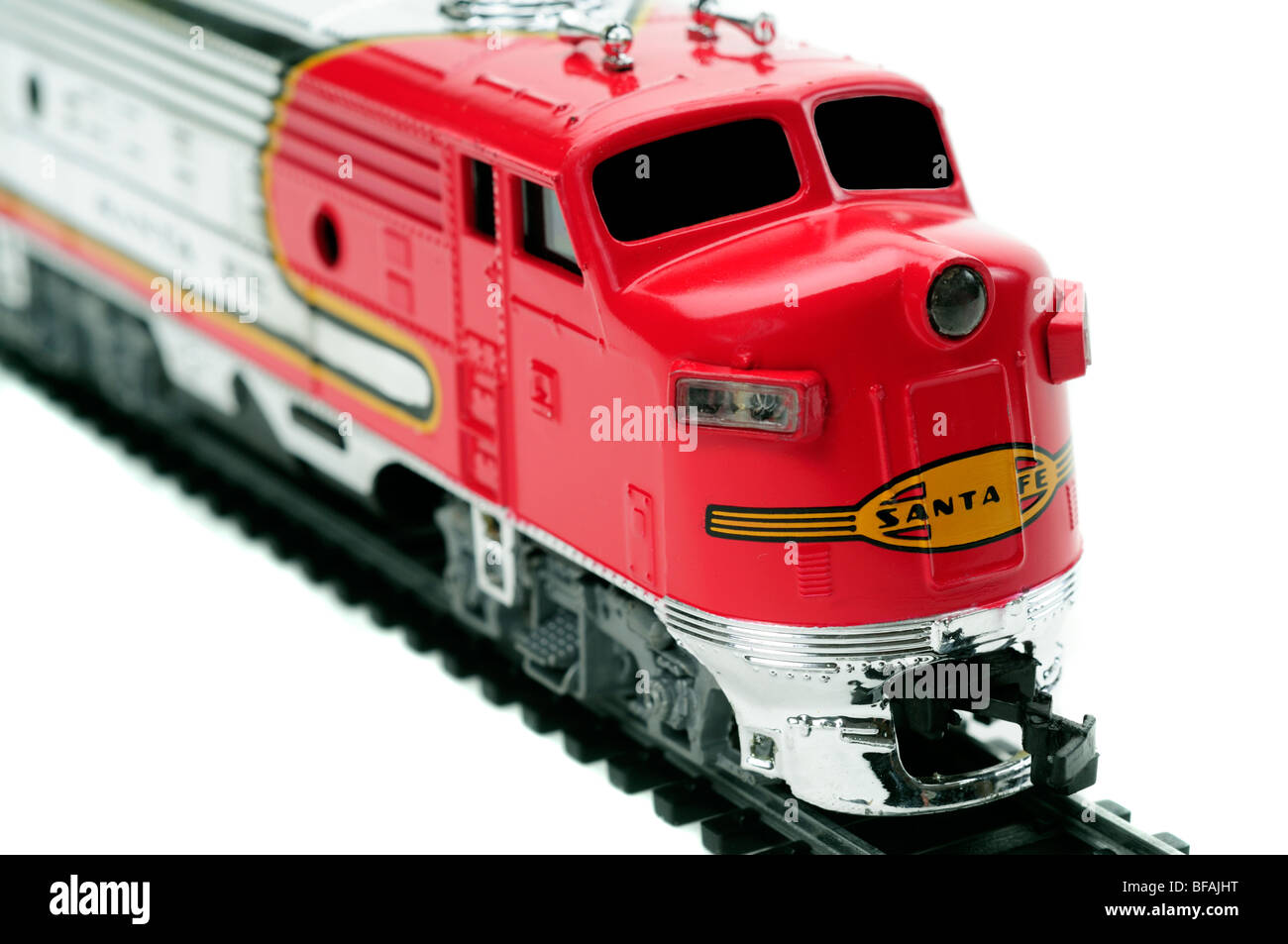 Modello di un Diesel a Santa Fe Super Chief locomotore treno Foto Stock