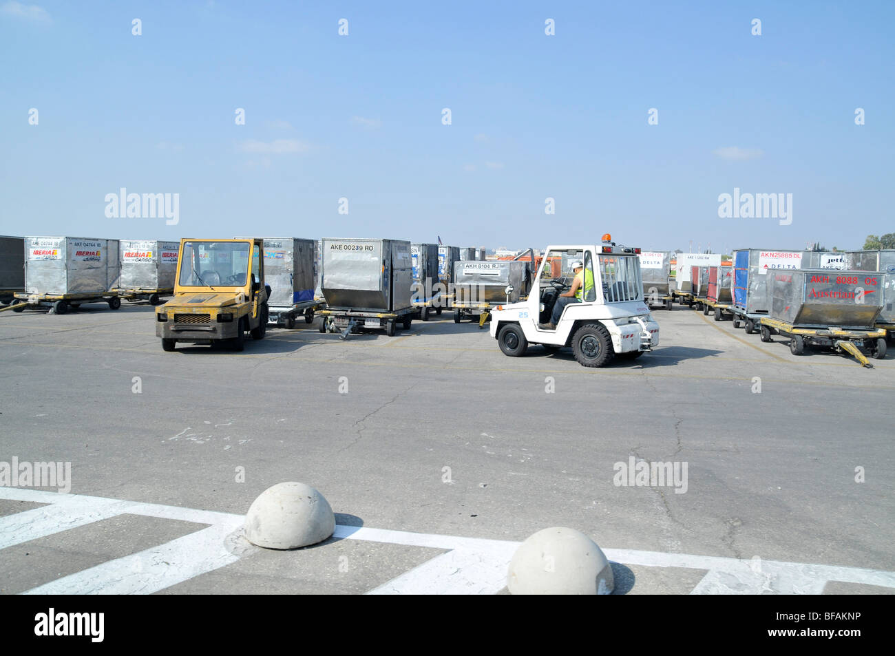 Israele, Ben-Gurion Aeroporto internazionale di magazzinaggio del carico Foto Stock