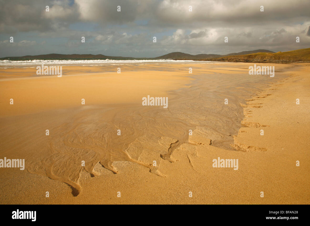 Horgabost,spiaggia Traigh Lar,Isle of Harris,Ebridi Esterne,le Western Isles,Scozia,UK. Foto Stock