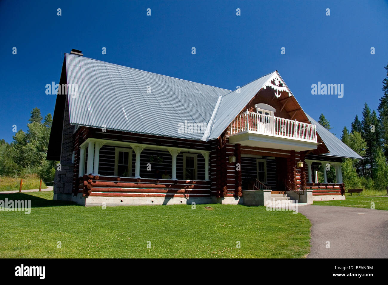 Il Grande cade Inn si trova a Isola parco vicino superiore di Mesa Falls, Idaho, Stati Uniti d'America. Foto Stock