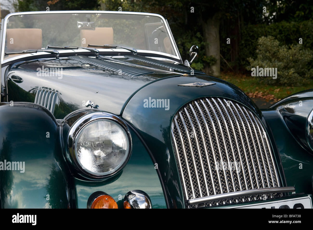 Morgan Roadster 100 Auto sportiva nel VERDE AMAZZONIA Foto Stock