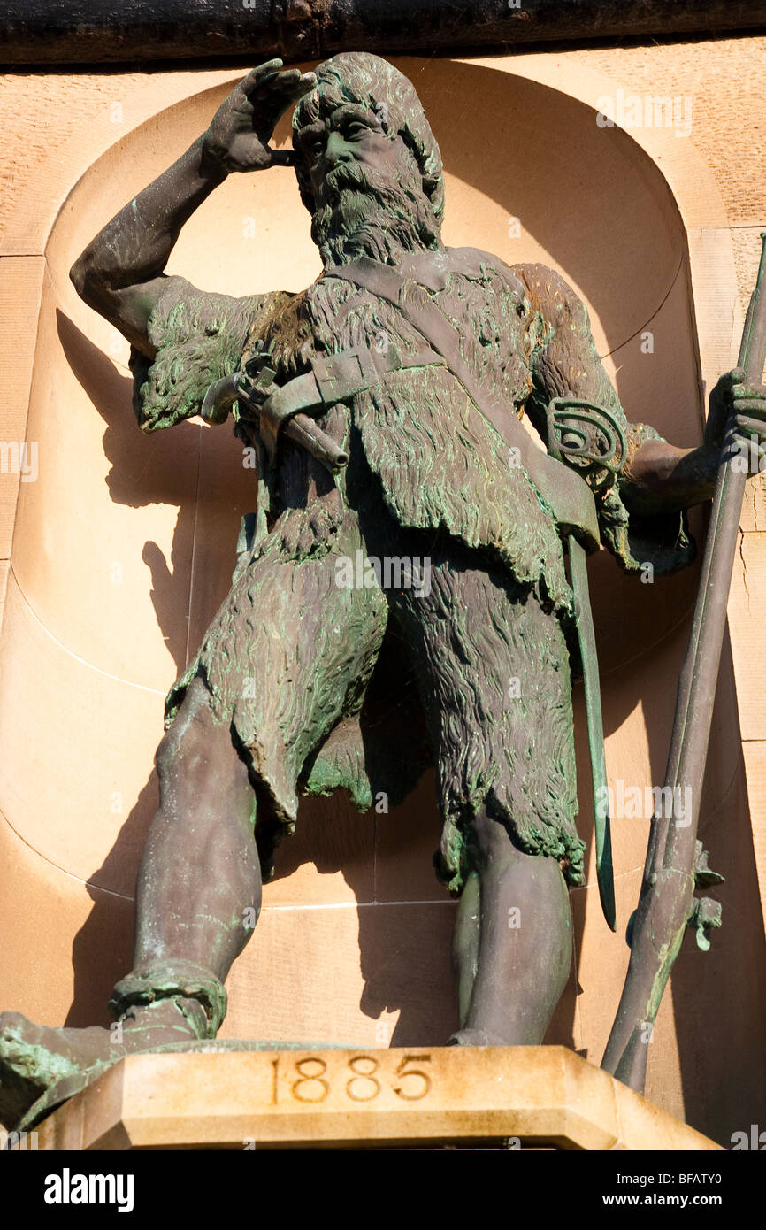 Alexander Selkirk statua, Lower Largo, Fife, Scozia Foto Stock