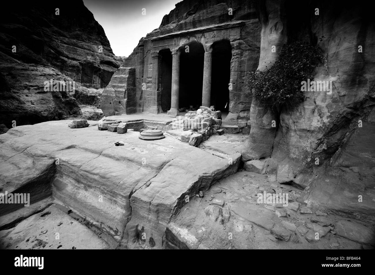 Il Garden Tomb, Wadi Al-Farasa, Petra, Giordania Foto Stock