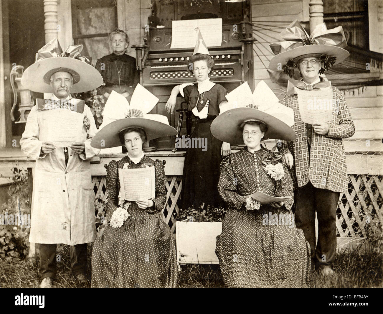 Paese di fumetti Chorale sestetto Foto Stock