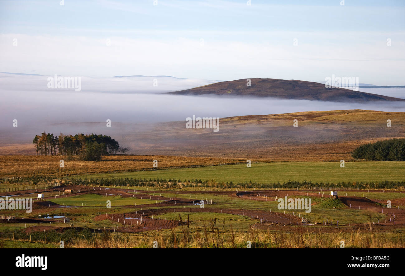 Duns pista di motocross. Scottish Borders. Berwickshire. Foto Stock