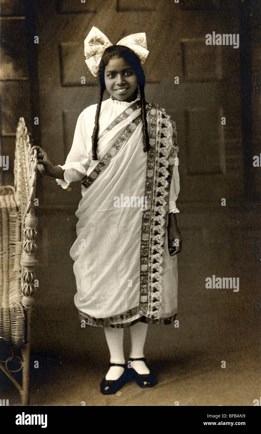 Ragazza indù bambino vedova, 11 anni Foto Stock