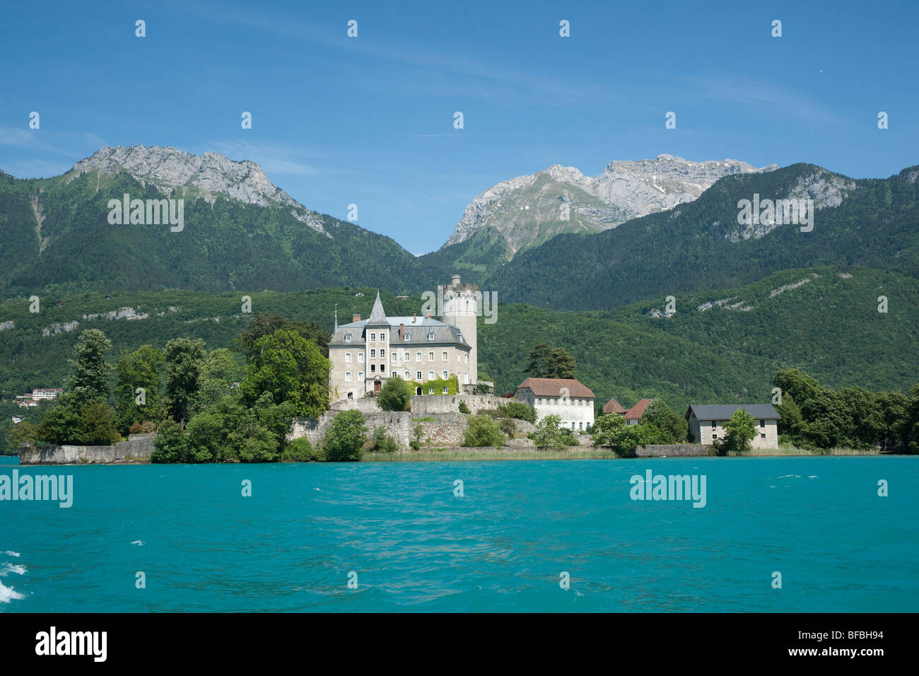 Il lago di Annecy, Francia Foto Stock