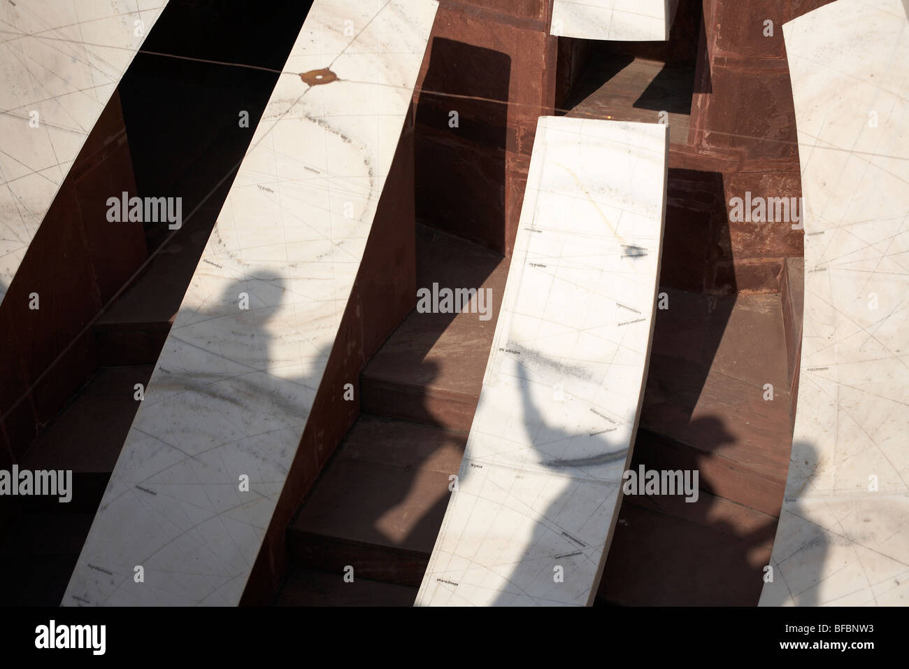 Ombra della guida Jantar Mantar Foto Stock