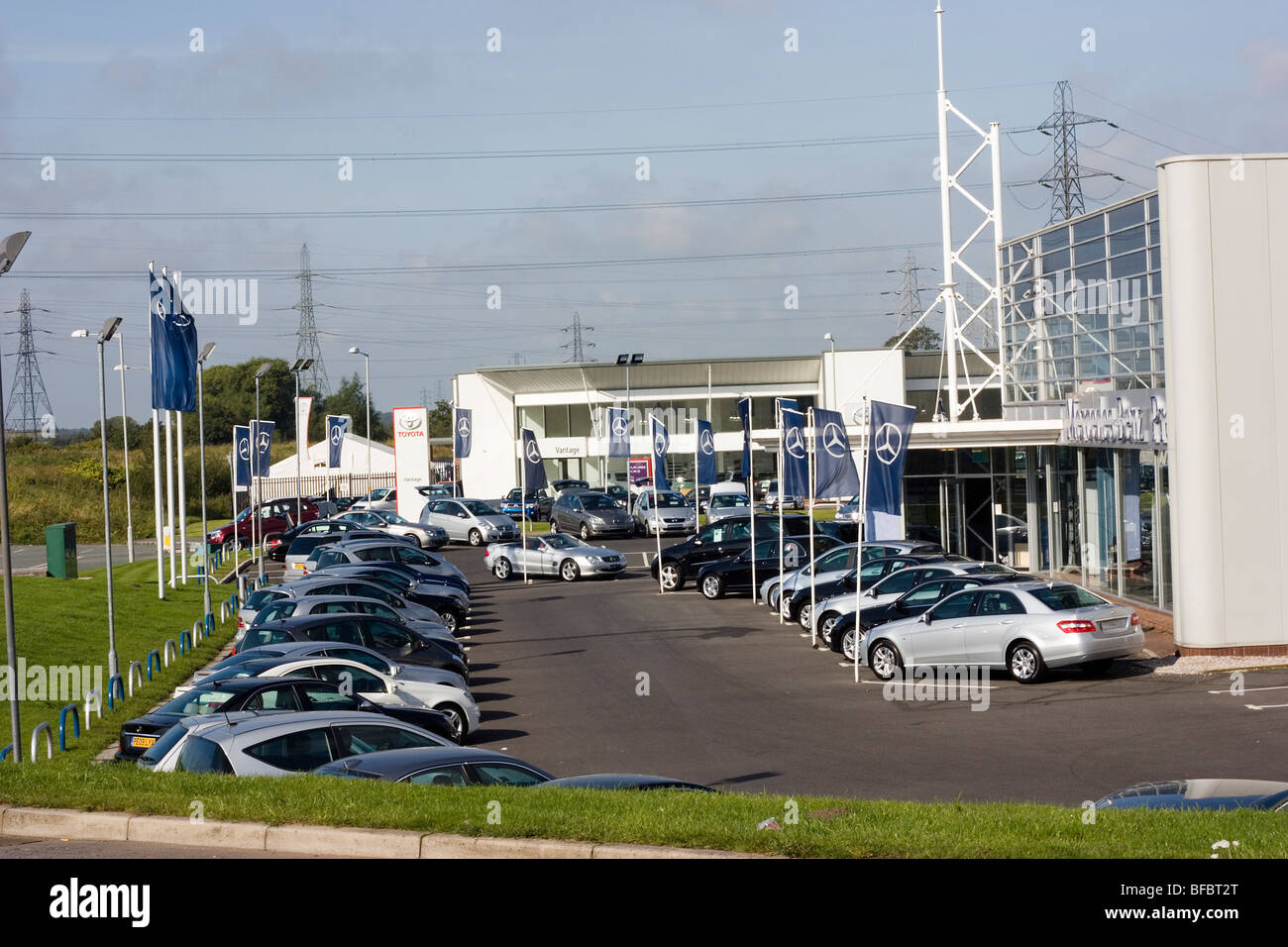 Mercedes Benz concessionaria in Preston Lancashire Foto Stock