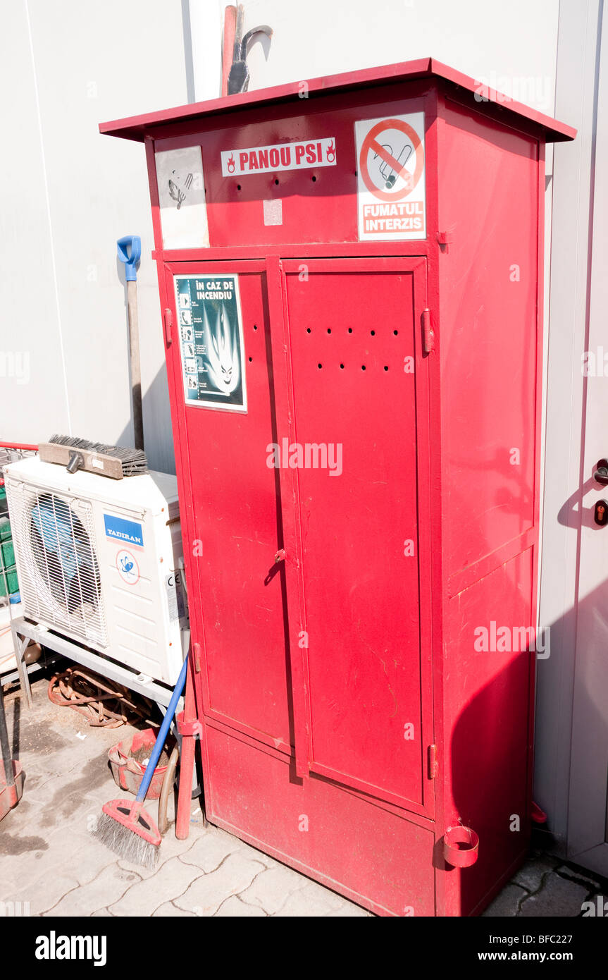 Equipaggiamento antincendio locker vicino a Arad Romania Europa orientale Foto Stock