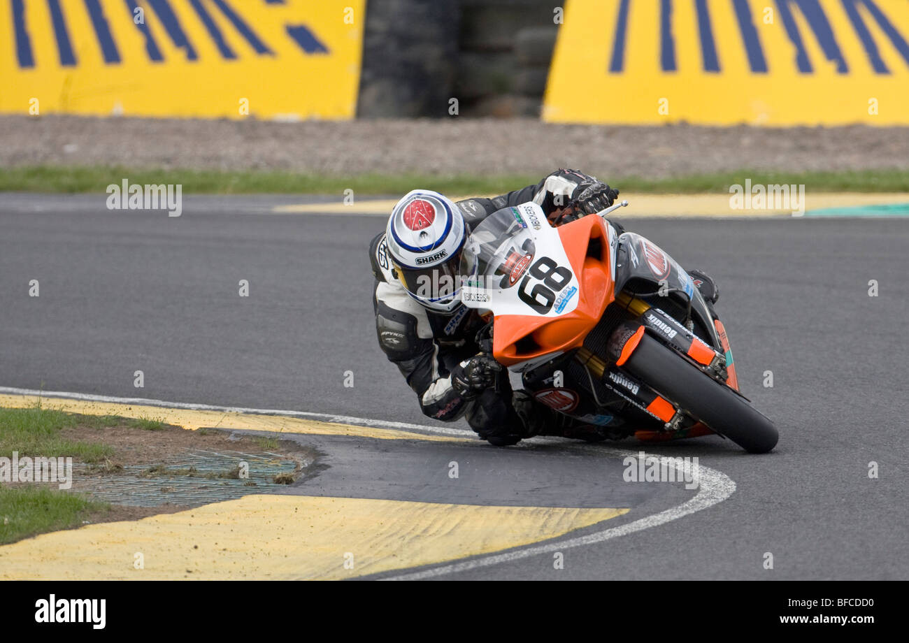 David Johnson - Team Maxxis Adept Yamaha YZF-R1 - British Superbike 2009 - Knockhill, Scozia Foto Stock