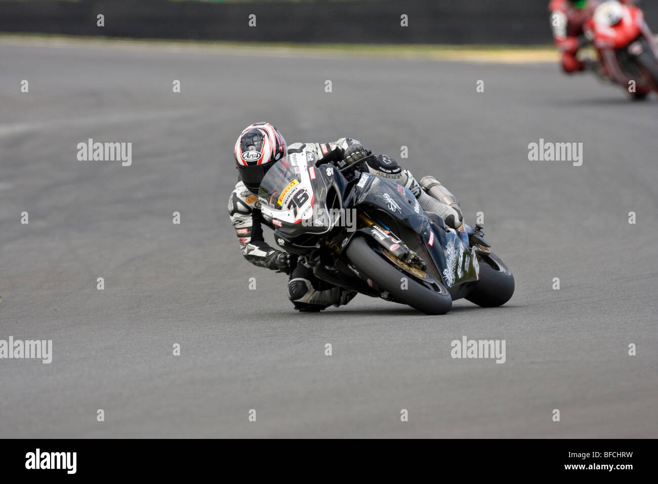 Atsushi Watanabe - Team Relentless TAS Suzuki GSX-R1000 K9 - British Superbike 2009 - Knockhill, Scozia Foto Stock