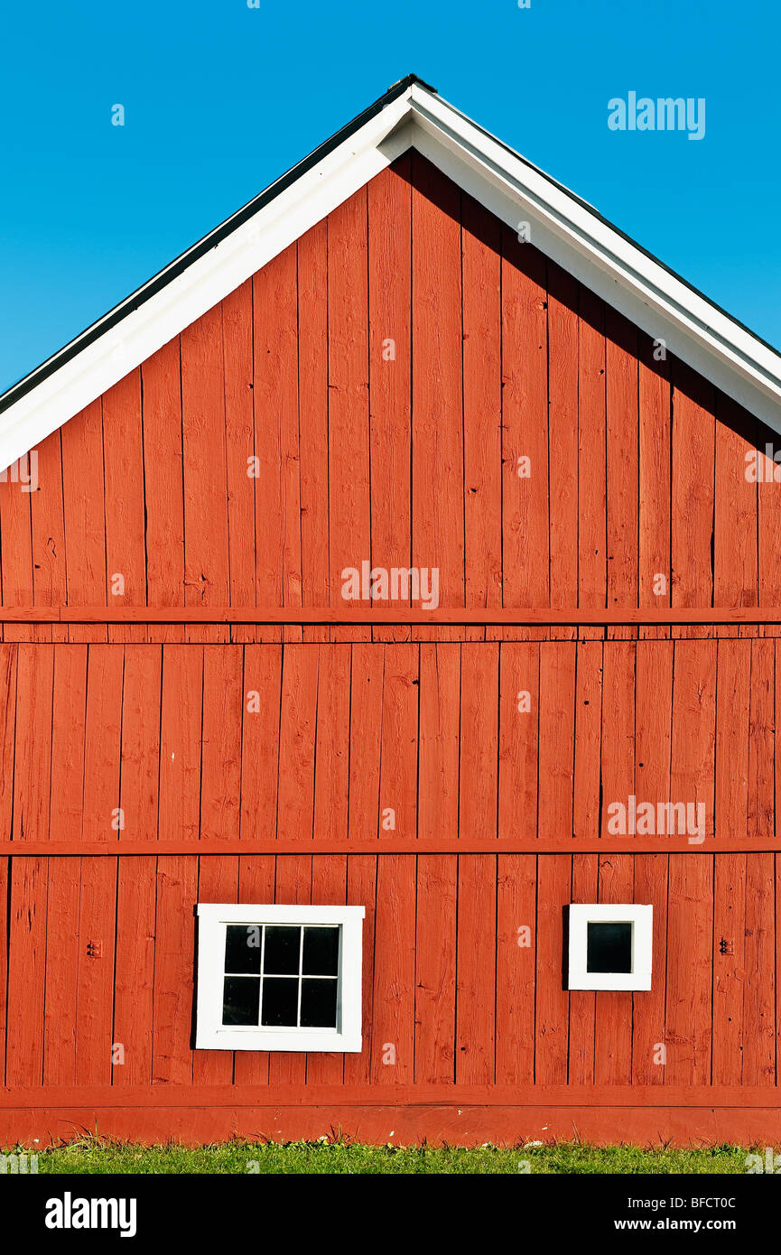 Rustico rosso granaio, Grafton, Vermont, USA Foto Stock