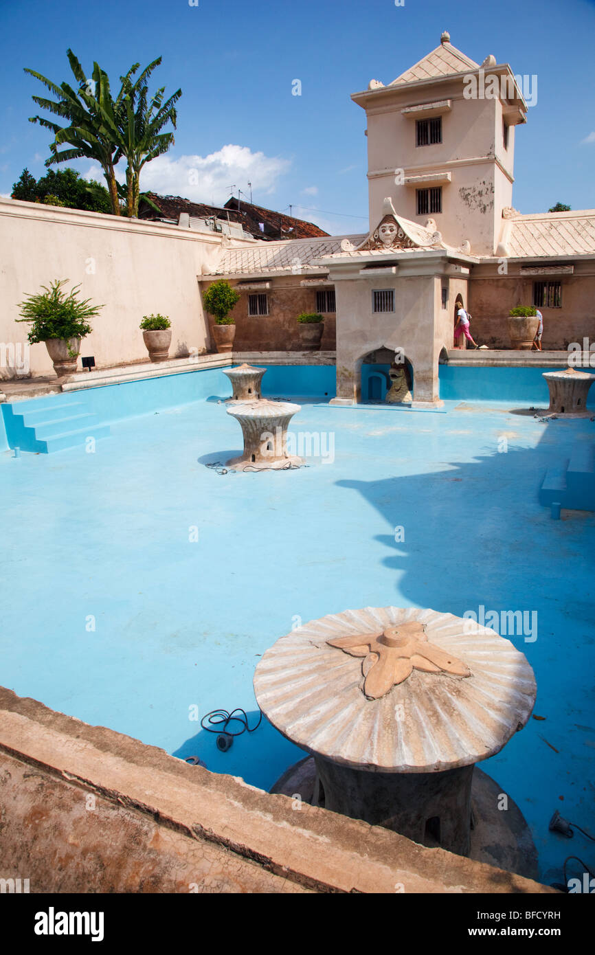 Storico castello di acqua (Taman Sari) complesso in Yogyakarta, Indonesia Foto Stock