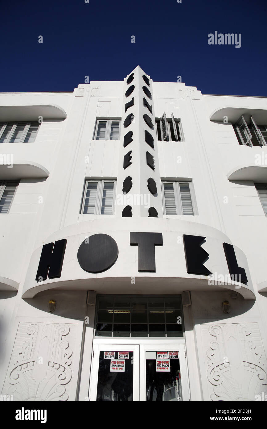 Congress Hotel su Ocean Drive, Miami Beach Foto Stock