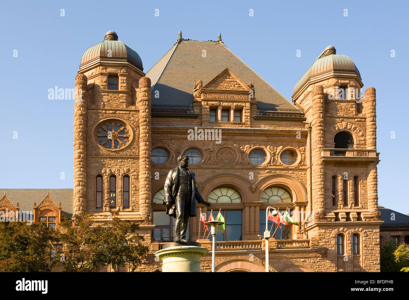Edificio parlamentare in Queen's Park, Ontario, Toronto, Canada Foto Stock