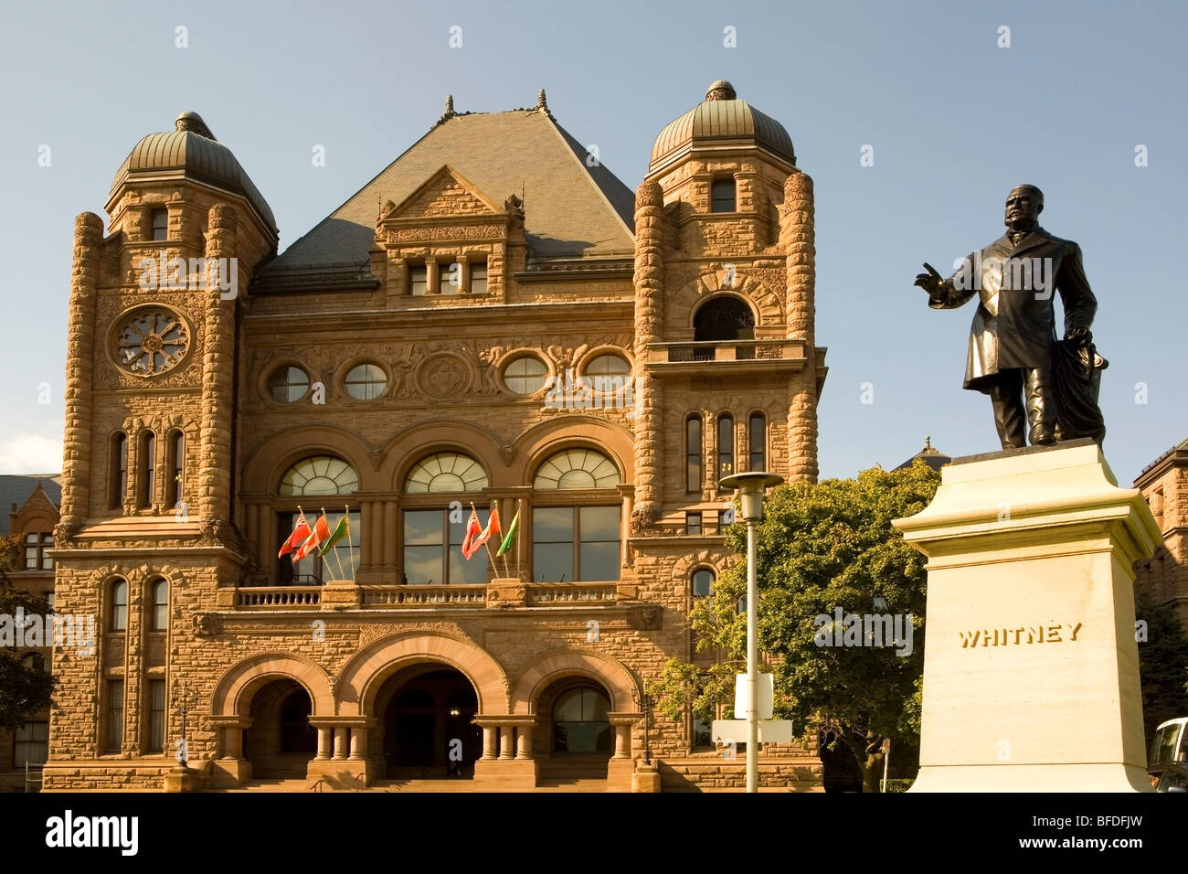 Edificio parlamentare in Queen's Park, Ontario, Toronto, Canada Foto Stock