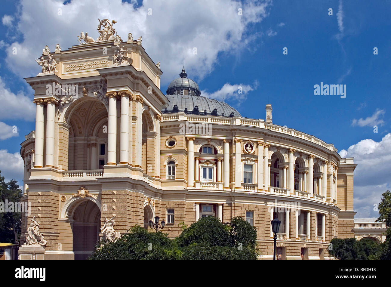 Storica Opera House,l'Odessa National Academic teatro di opera e balletto. Fu costruito nel laste del XIX secolo in Foto Stock