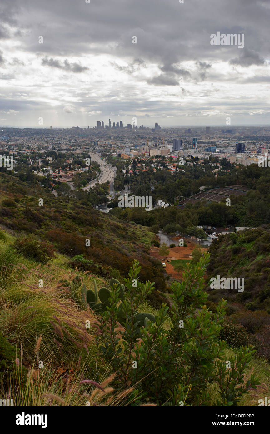 Il centro cittadino e la Hollywood Bowl California USA Foto Stock