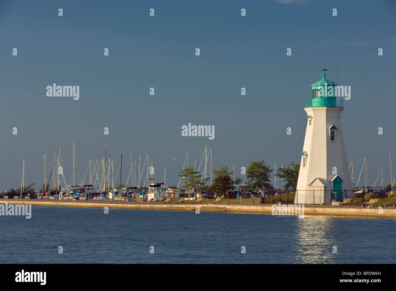 Port Dalhousie Porto e Faro sul Lago Ontario, San Catharines, Ontario, Canada Foto Stock