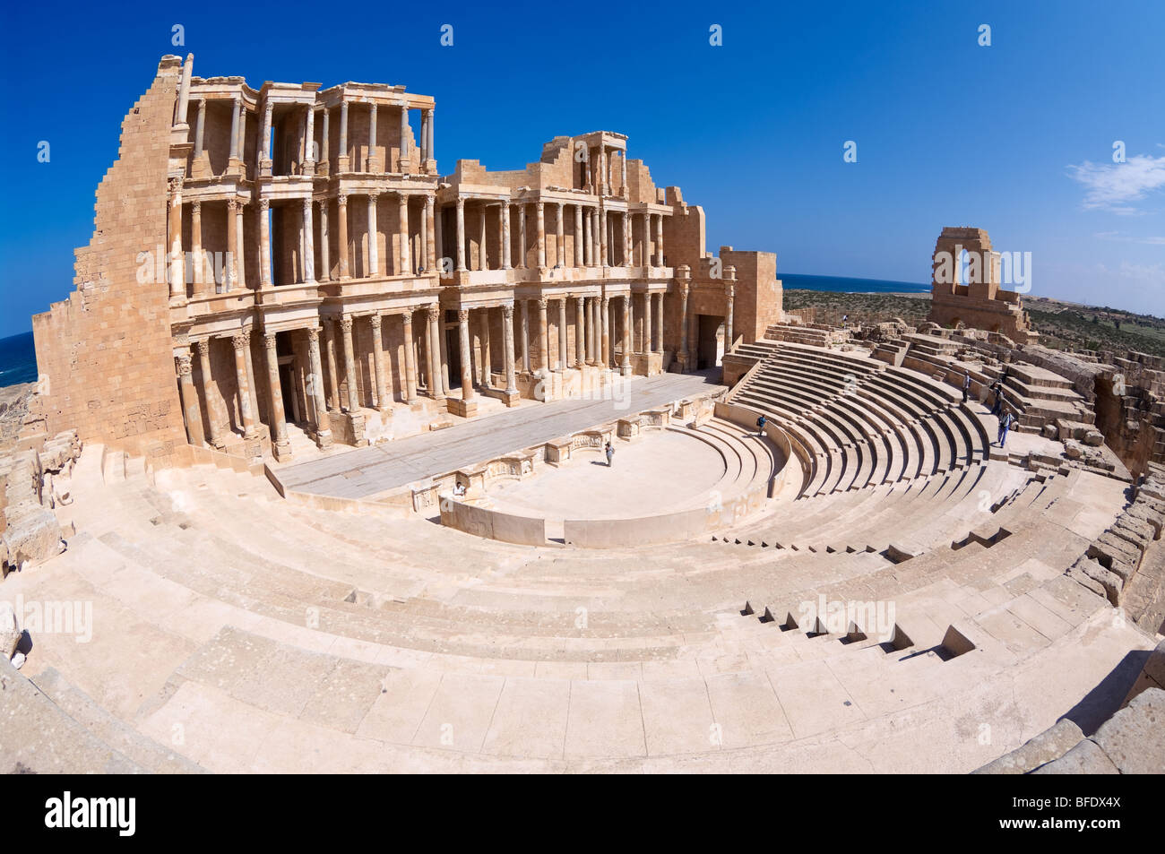 Teatro romano di Sabratha Foto Stock