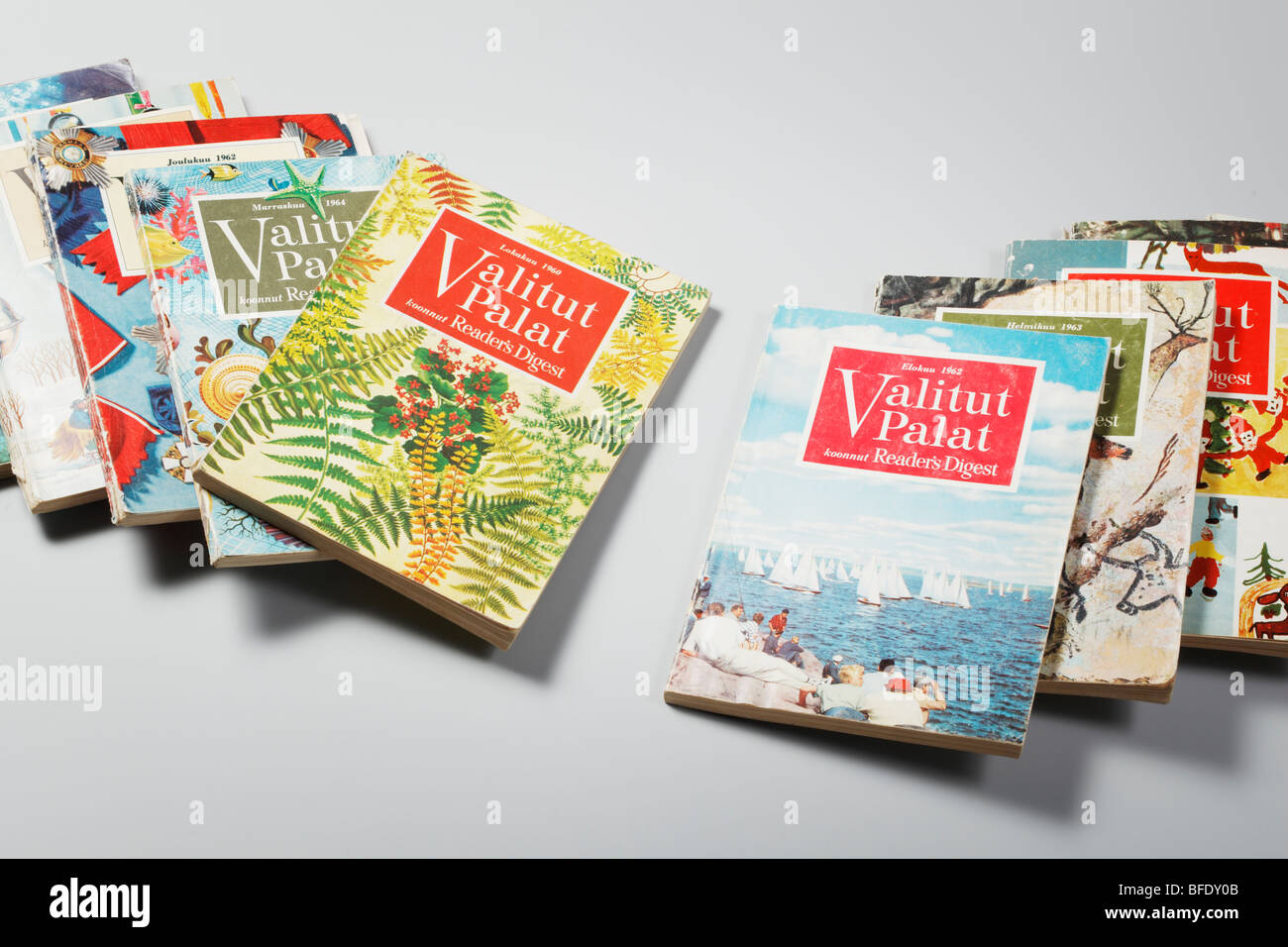 Il finlandese Readers Digest Valitut Palat riviste dal 1960s. Solo uso editoriale Foto Stock