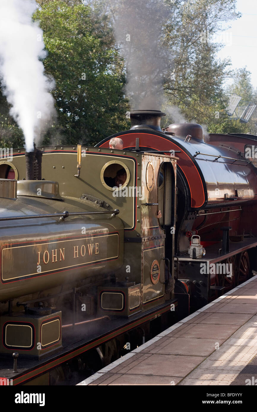 Serbatoio motori John Howe e Cumbria doppia voce sul Ribble Steam Railway Preston Lancashire Foto Stock