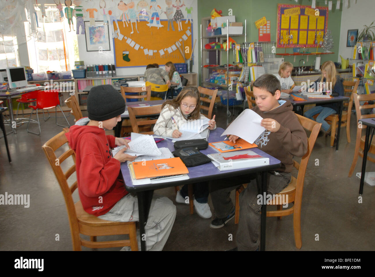 Civano comunità Scuola di Tucson, Arizona, USA, ha vinto il primo premio in un concorso nazionale come la scuola più verde in America. Foto Stock