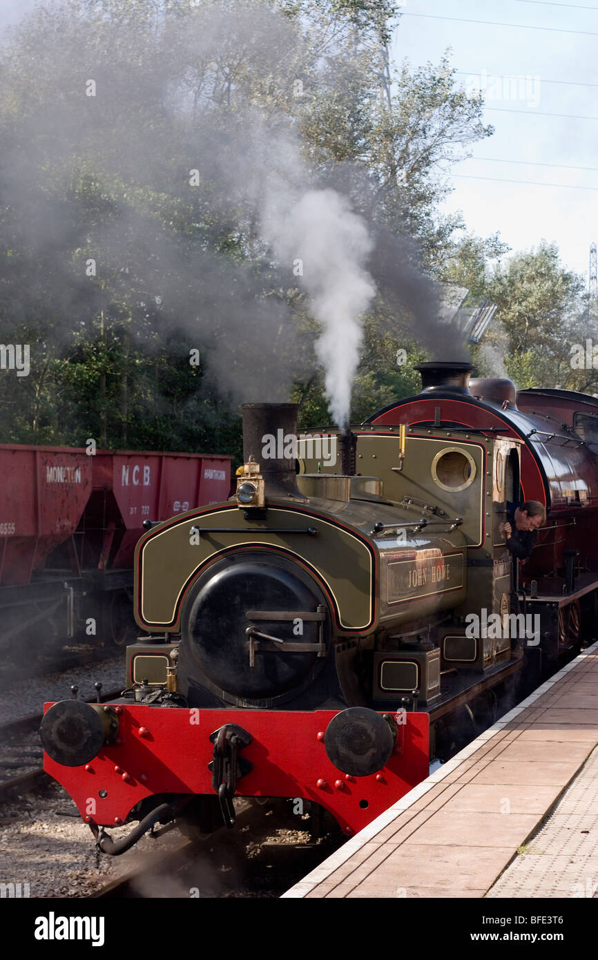 Serbatoio motori John Howe e Cumbria doppia voce sul Ribble Steam Railway Preston Lancashire Foto Stock