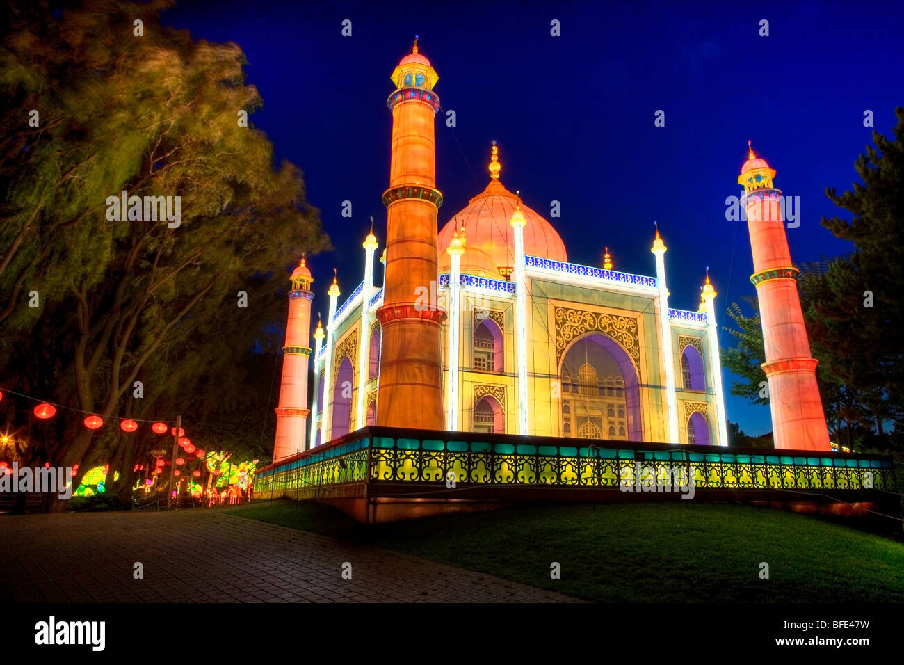 Ontario Place cinese durante la festa delle lanterne, Toronto, Ontario, Canada Foto Stock