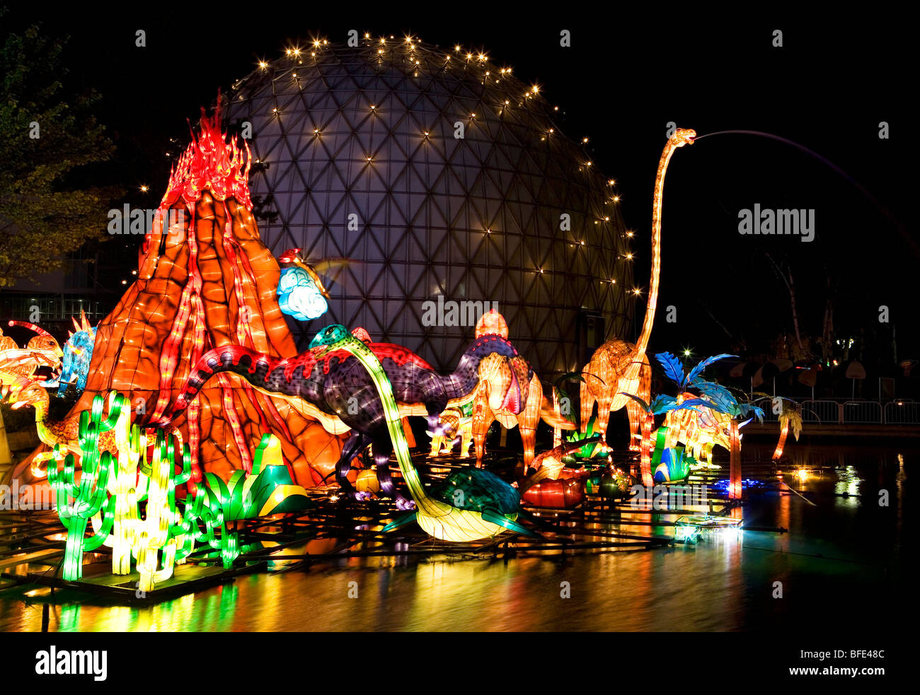 Ontario Place cinese durante la festa delle lanterne, Toronto, Ontario, Canada Foto Stock