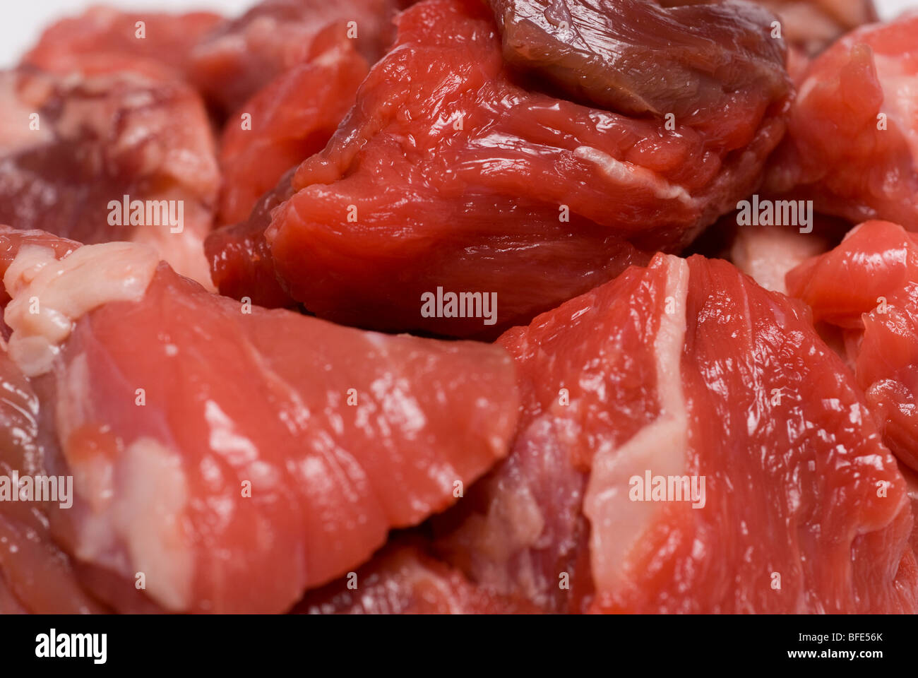 carne di manzo tagliata a dadini Foto Stock
