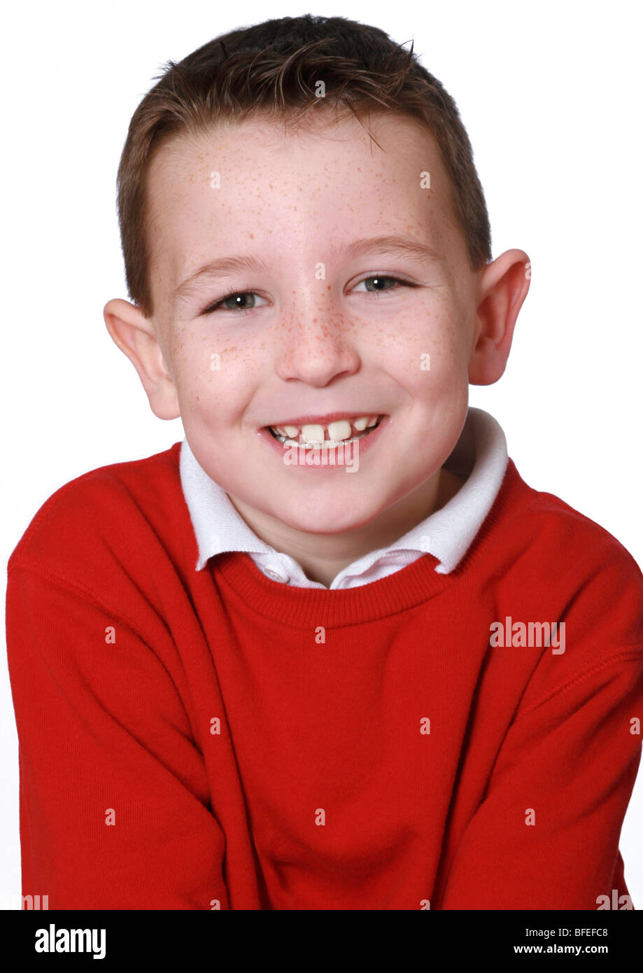 Giovane ragazzo che sorride Foto Stock