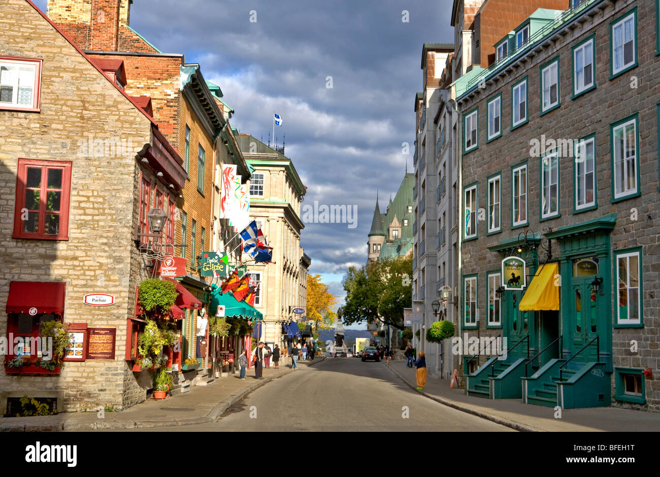 Rue St Louis, Quebec City, Quebec, Canada Foto Stock