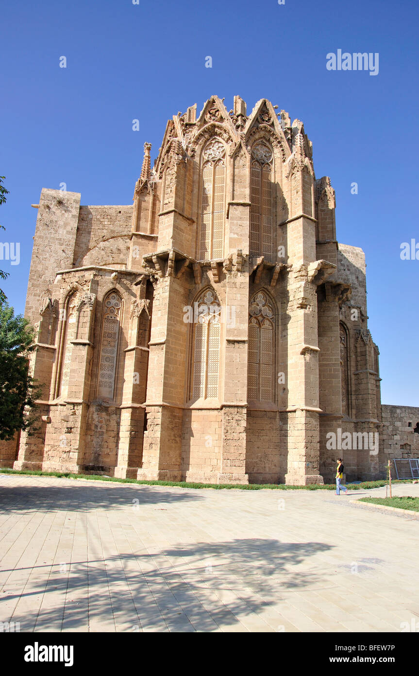 Lala Mustafa Pasa moschea, Famagosta, Famagusta District, la parte settentrionale di Cipro Foto Stock