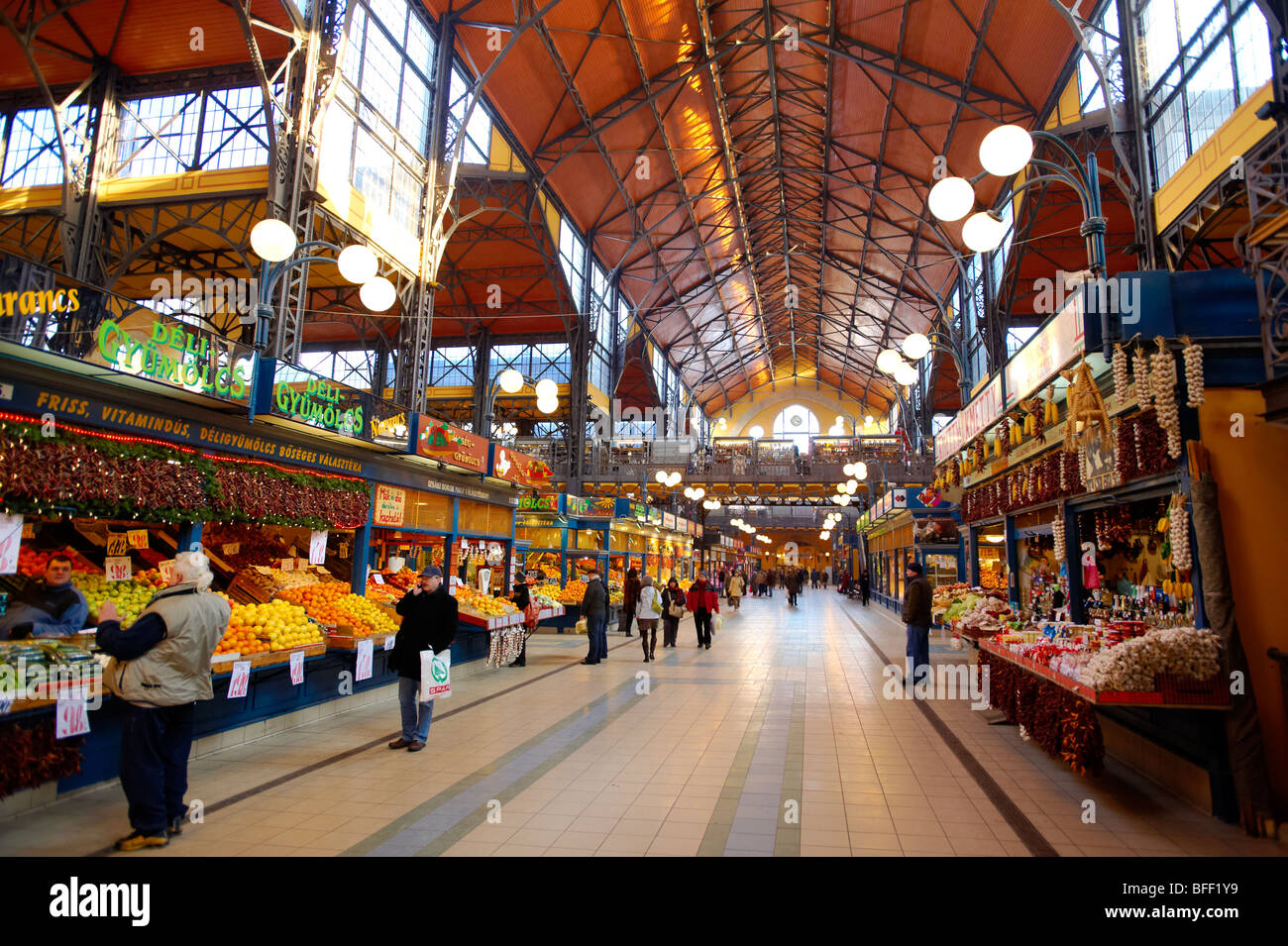 Mercato Centrale ( Nagycsarnok ) Budapest, Ungheria Foto Stock