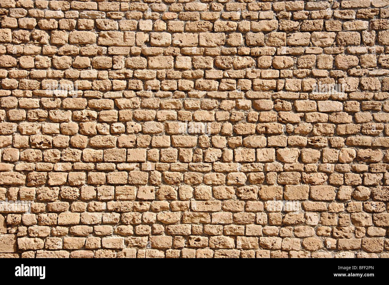 Muro di pietra, Kyrenia Castello, Kyrenia, Kyrenia District, la parte settentrionale di Cipro Foto Stock