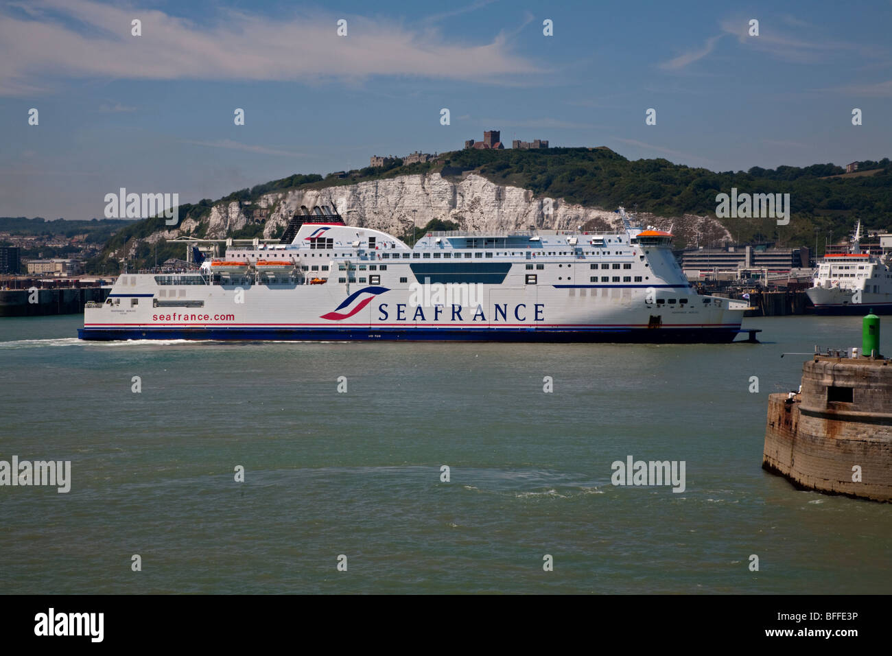 Seafrance Berlioz traghetto nel porto di Dover, Kent, Inghilterra Foto Stock